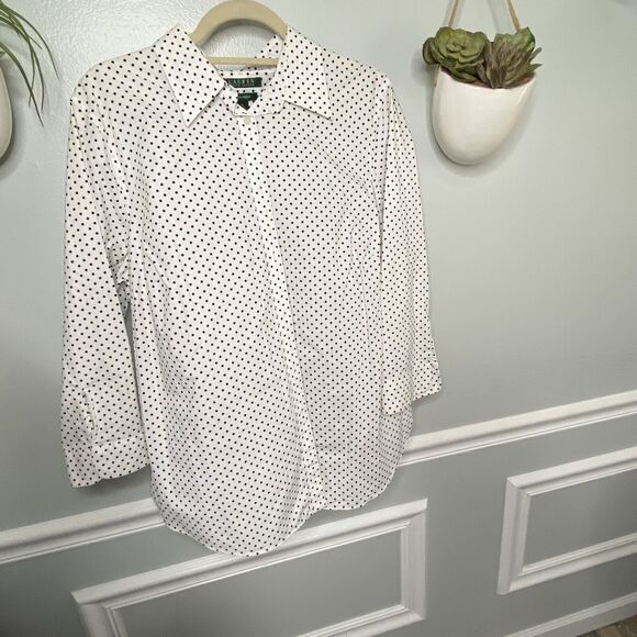 Lauren Ralph Lauren | Tops | Lauren Ralph Lauren Womens Plus X Button ...